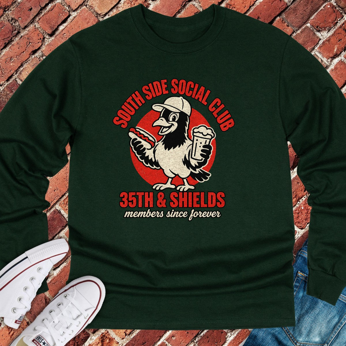 Shields Social Long Sleeve - Forest Green