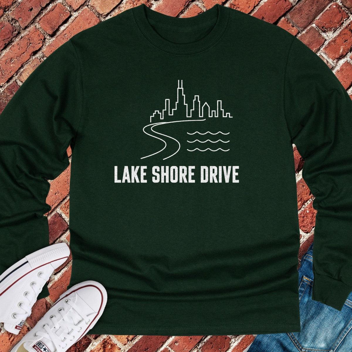 Shore Drive Long Sleeve - Forest Green