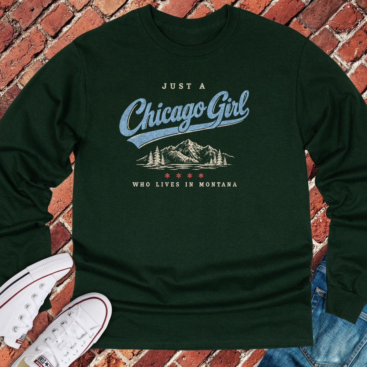 Montana Girl Long Sleeve - Forest Green