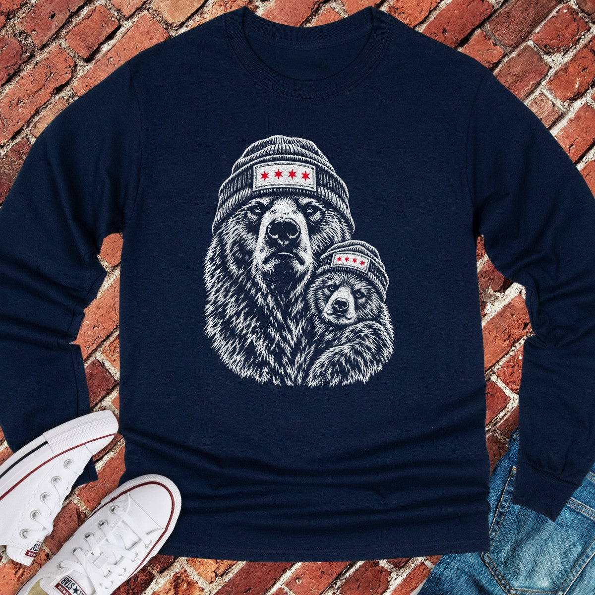 Mama Cub Long Sleeve - Navy