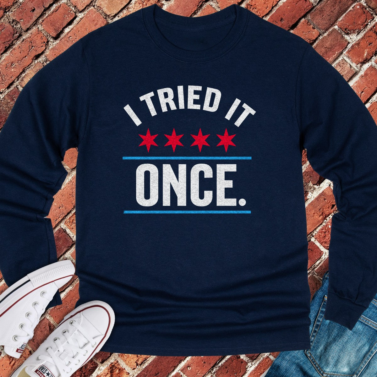 Tried Once Long Sleeve - Navy