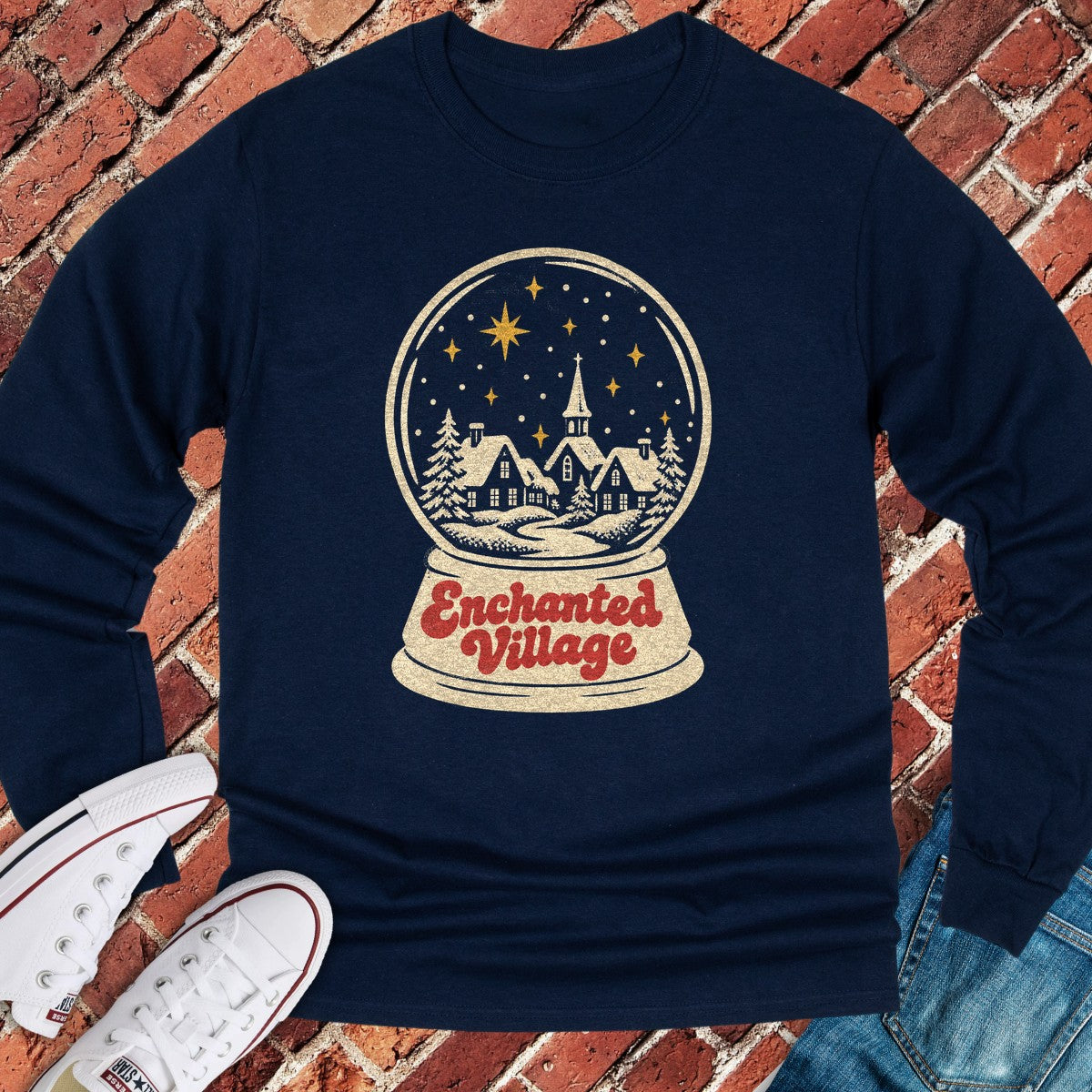Enchanted Village Long Sleeve - Navy