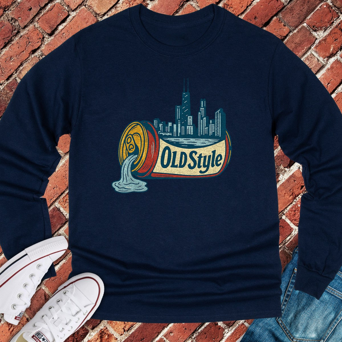 Old Style City Long Sleeve - Navy