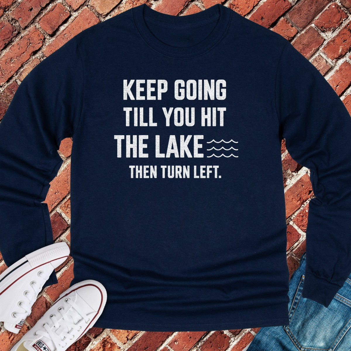 Turn Left Long Sleeve - Navy