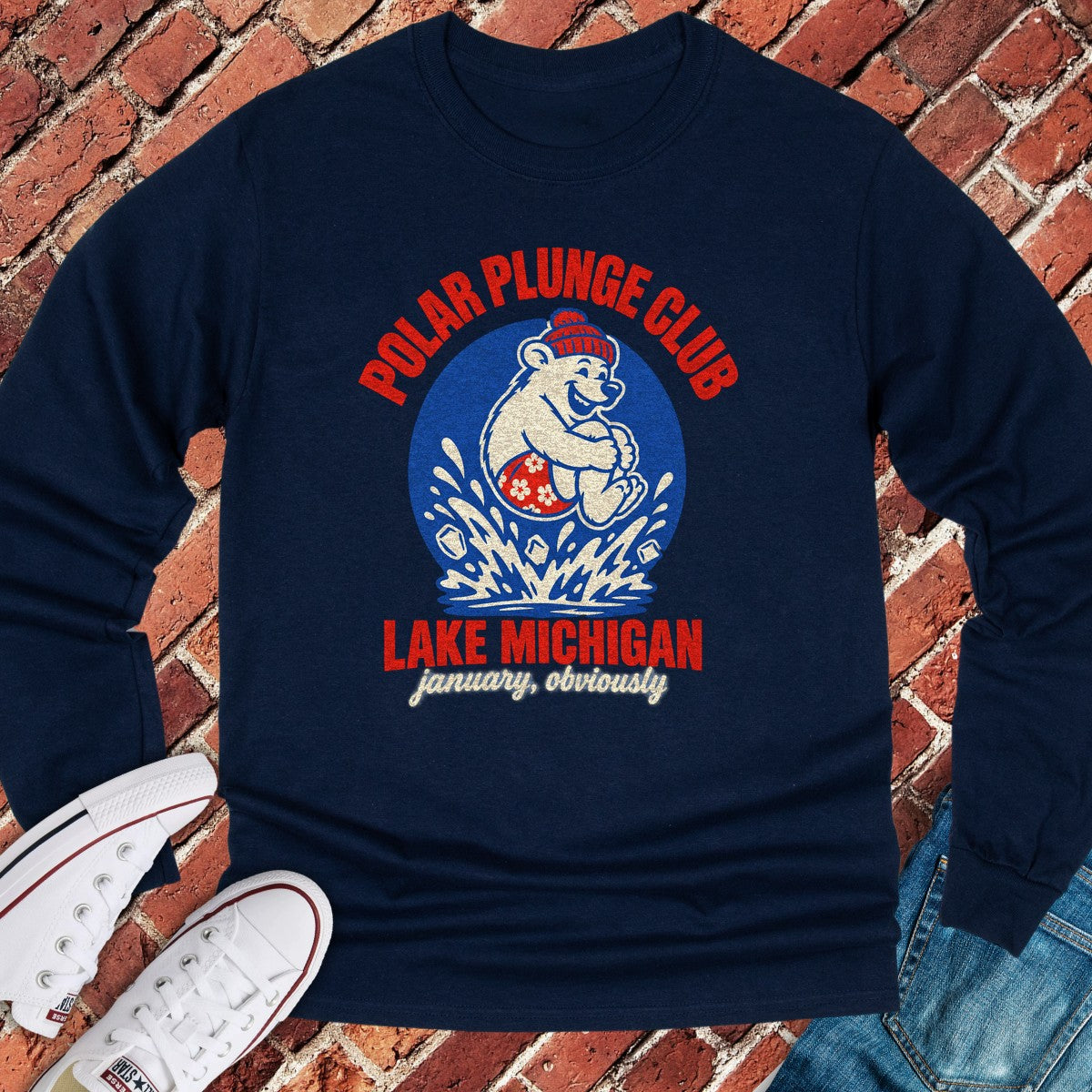 Polar Plunge Long Sleeve - Navy
