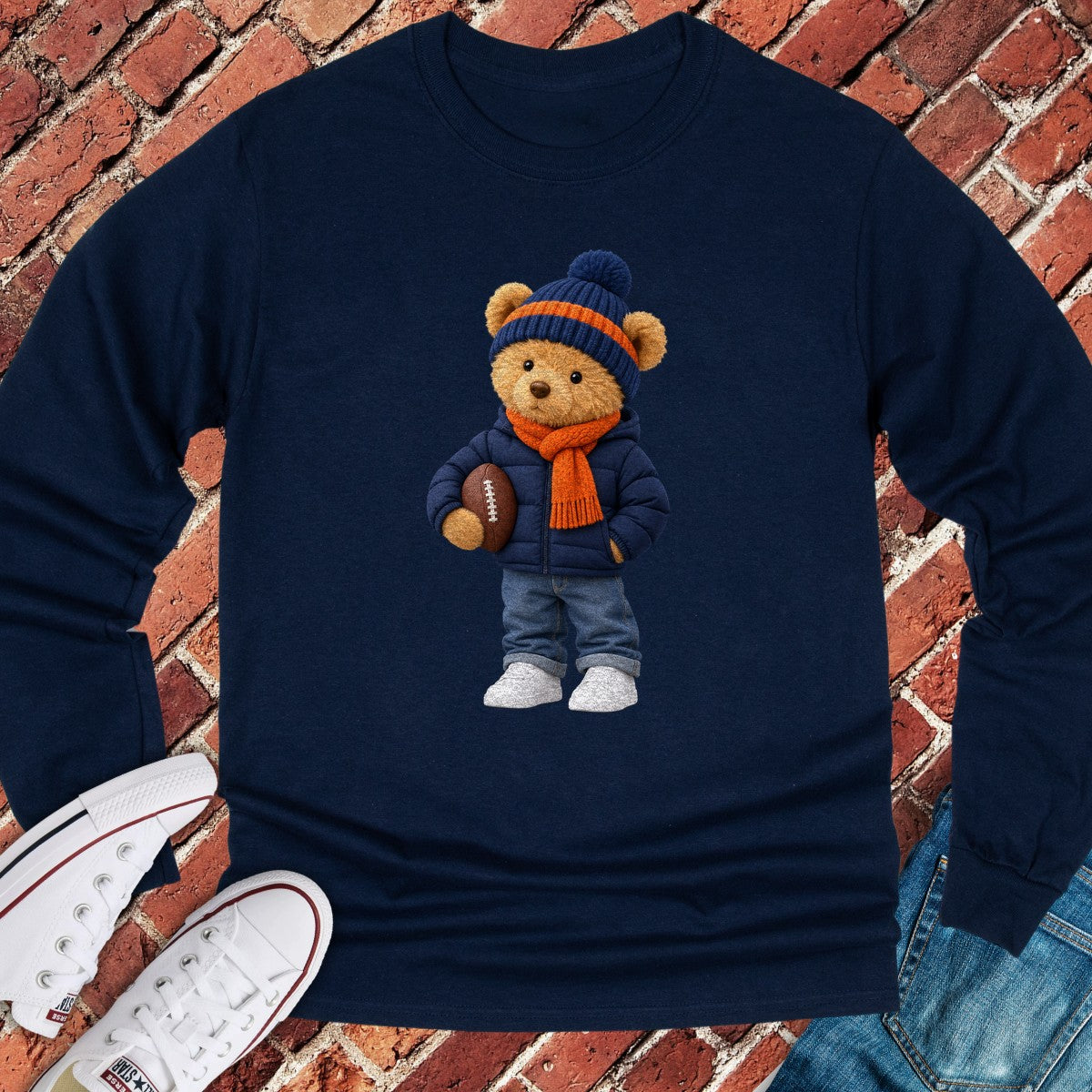 Football Teddy Long Sleeve - Navy