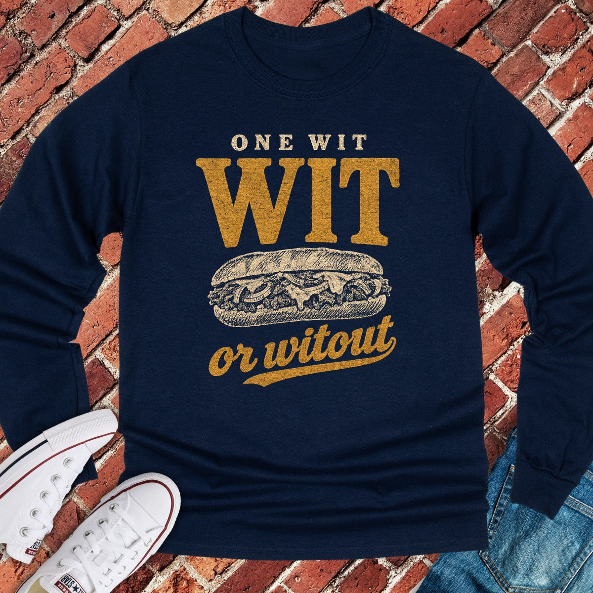 Cheesesteak Wit Long Sleeve - Navy