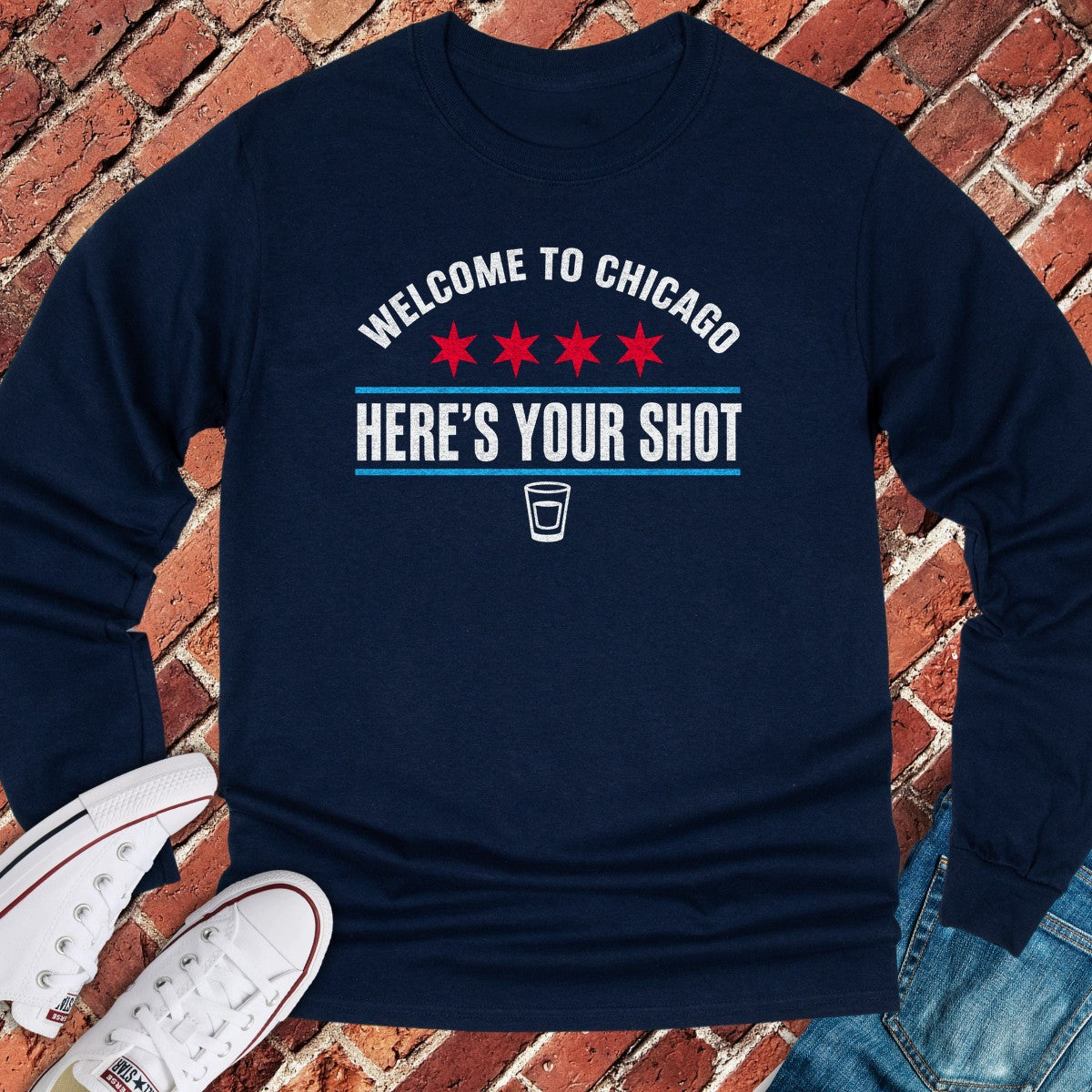 Welcome Shot Long Sleeve - Navy