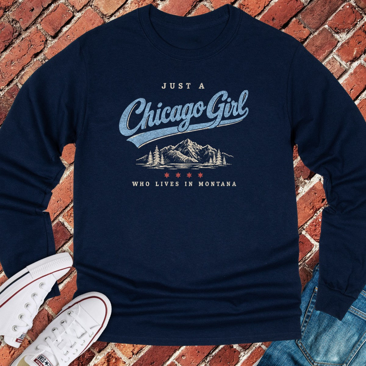 Montana Girl Long Sleeve - Navy
