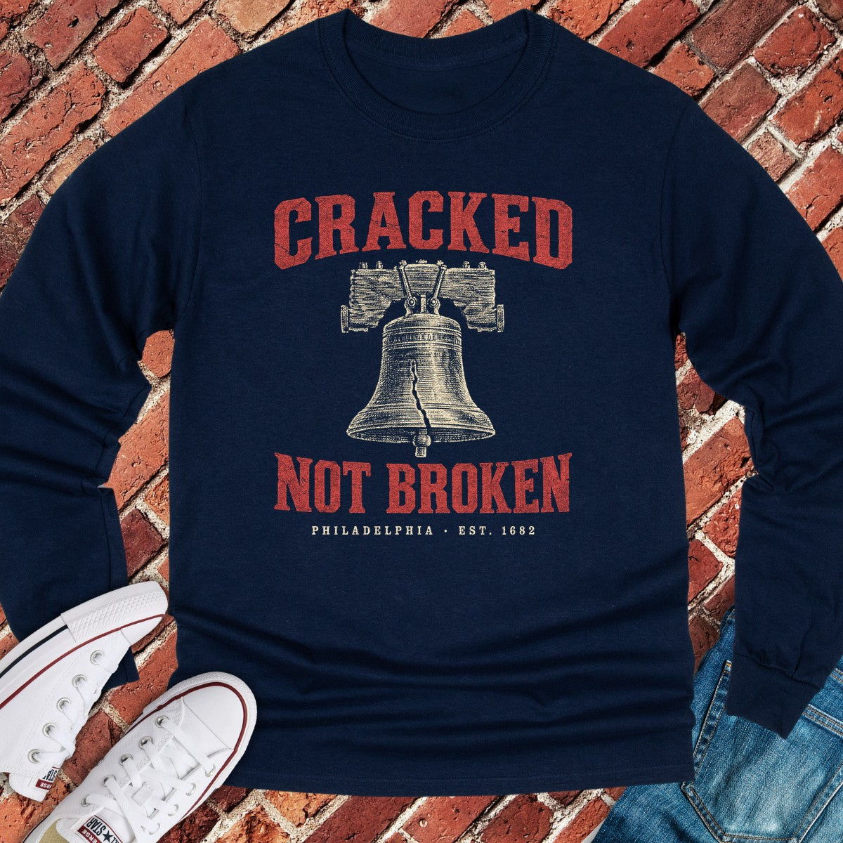 Cracked Bell Long Sleeve - Navy