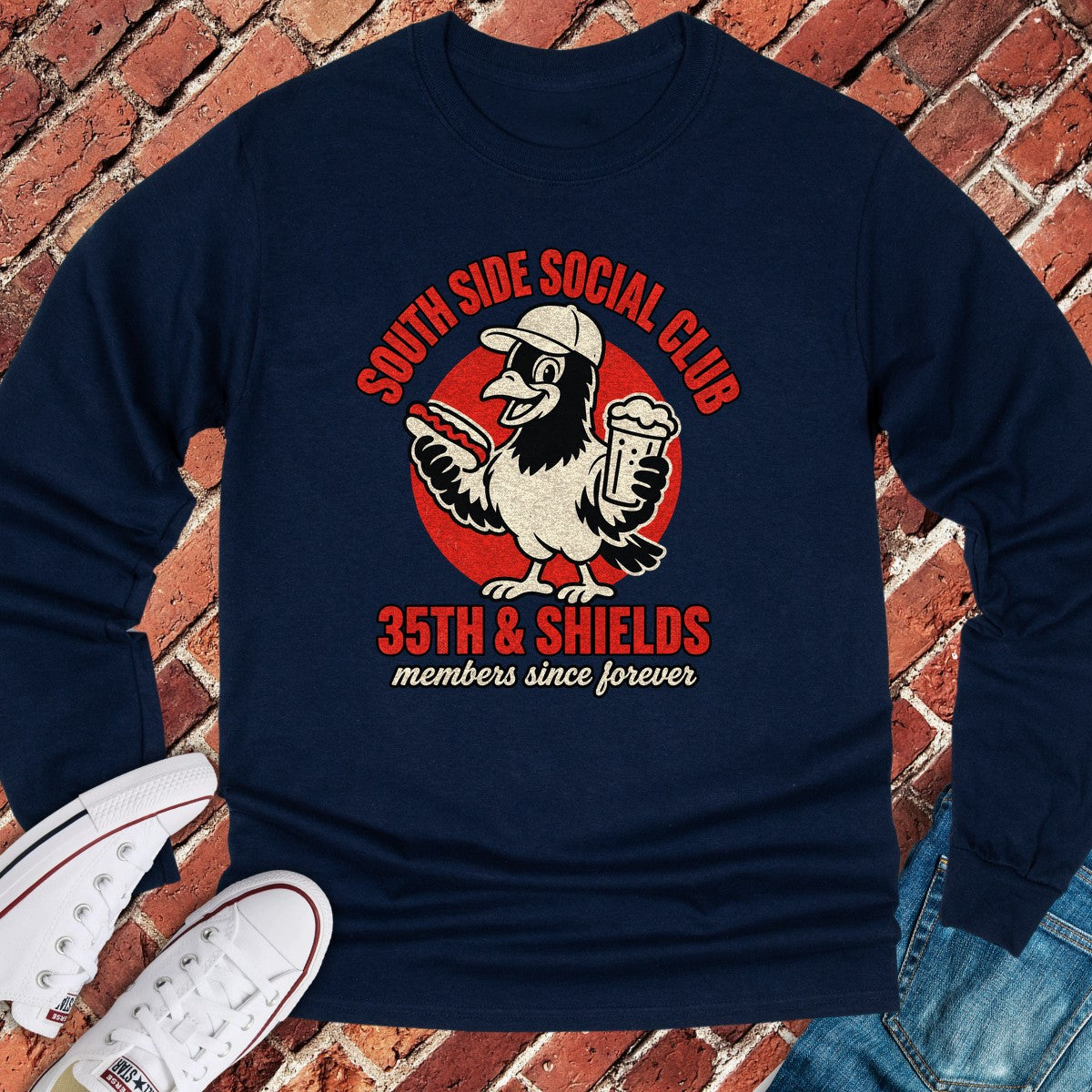 Shields Social Long Sleeve - Navy