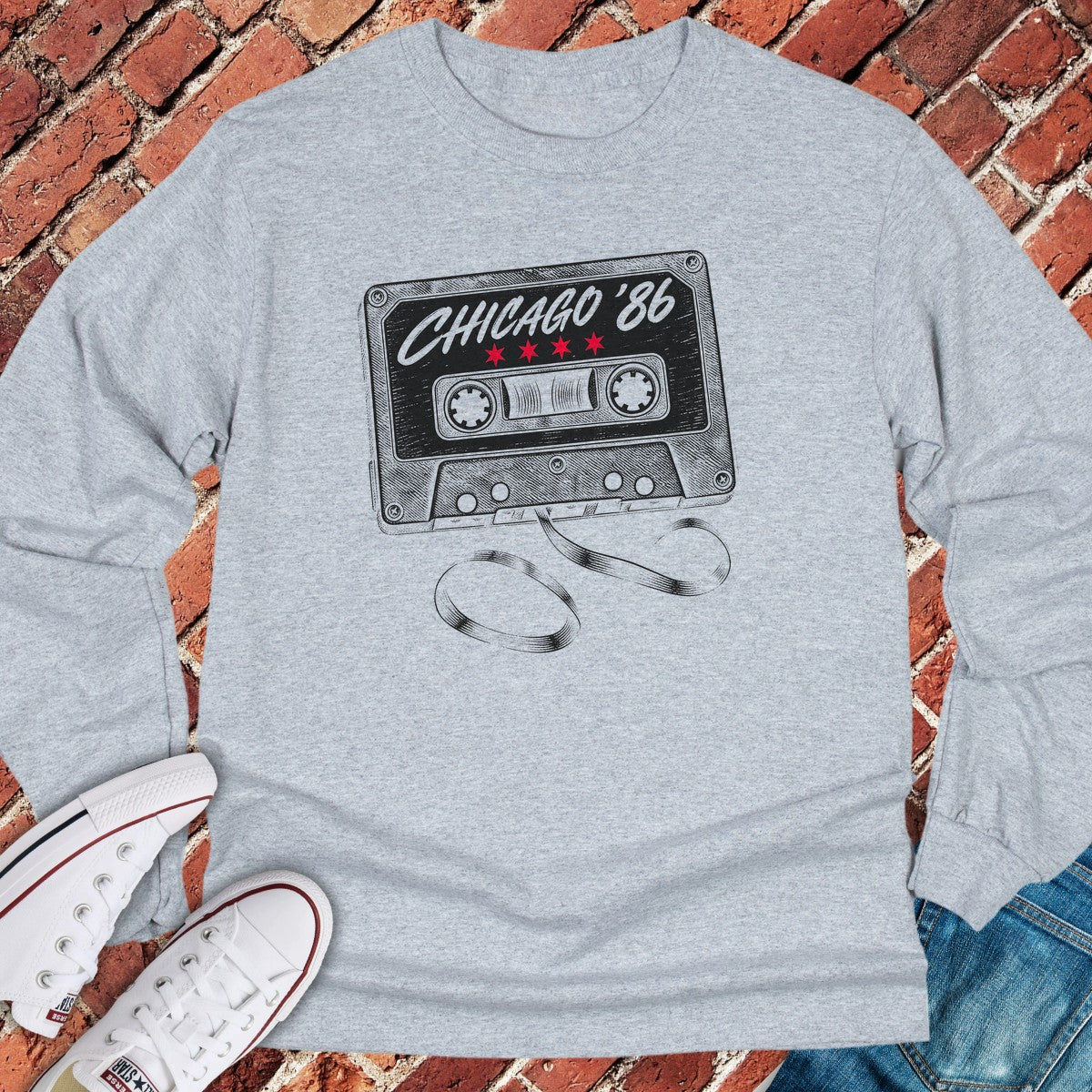 Chicago Mixtape Long Sleeve - Sport Grey