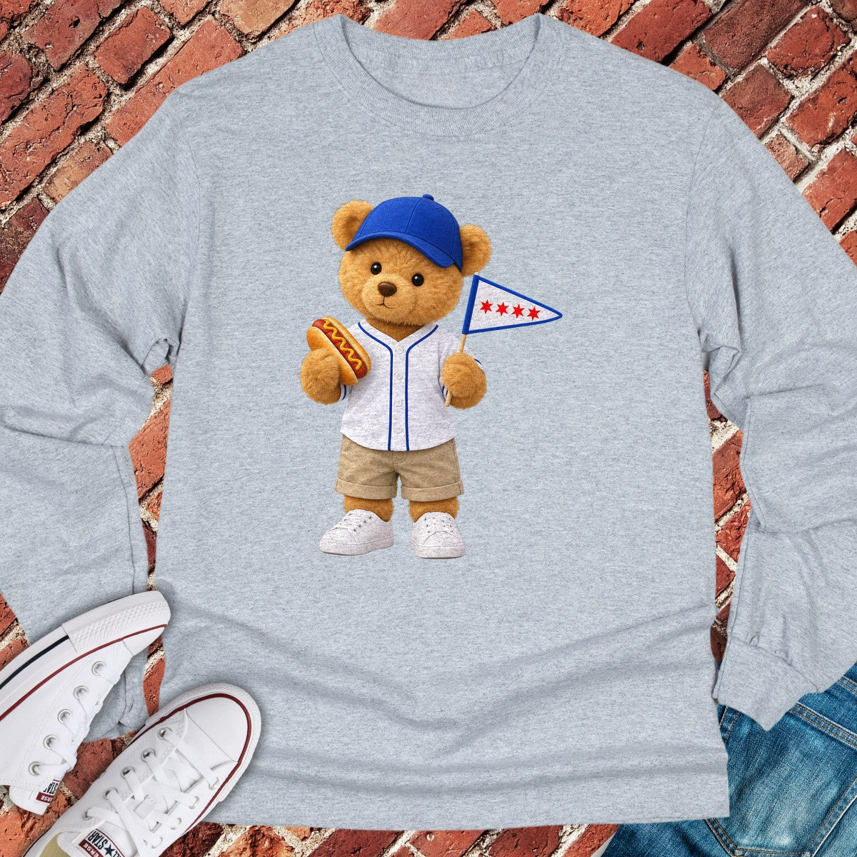Ballpark Teddy Long Sleeve - Sport Grey