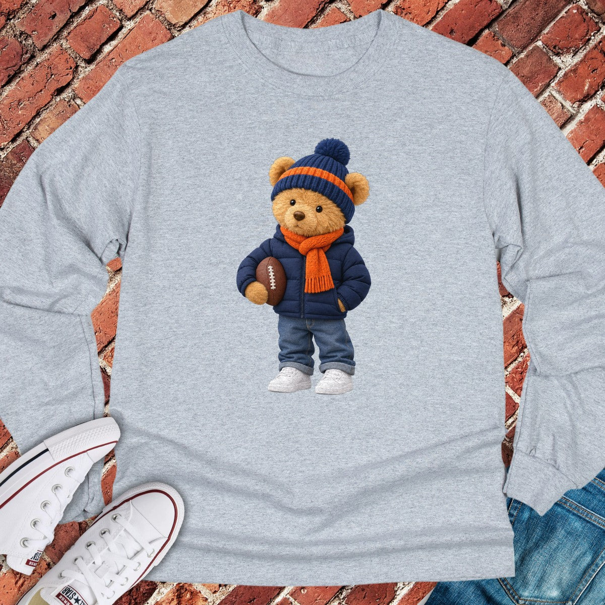 Football Teddy Long Sleeve - Sport Grey