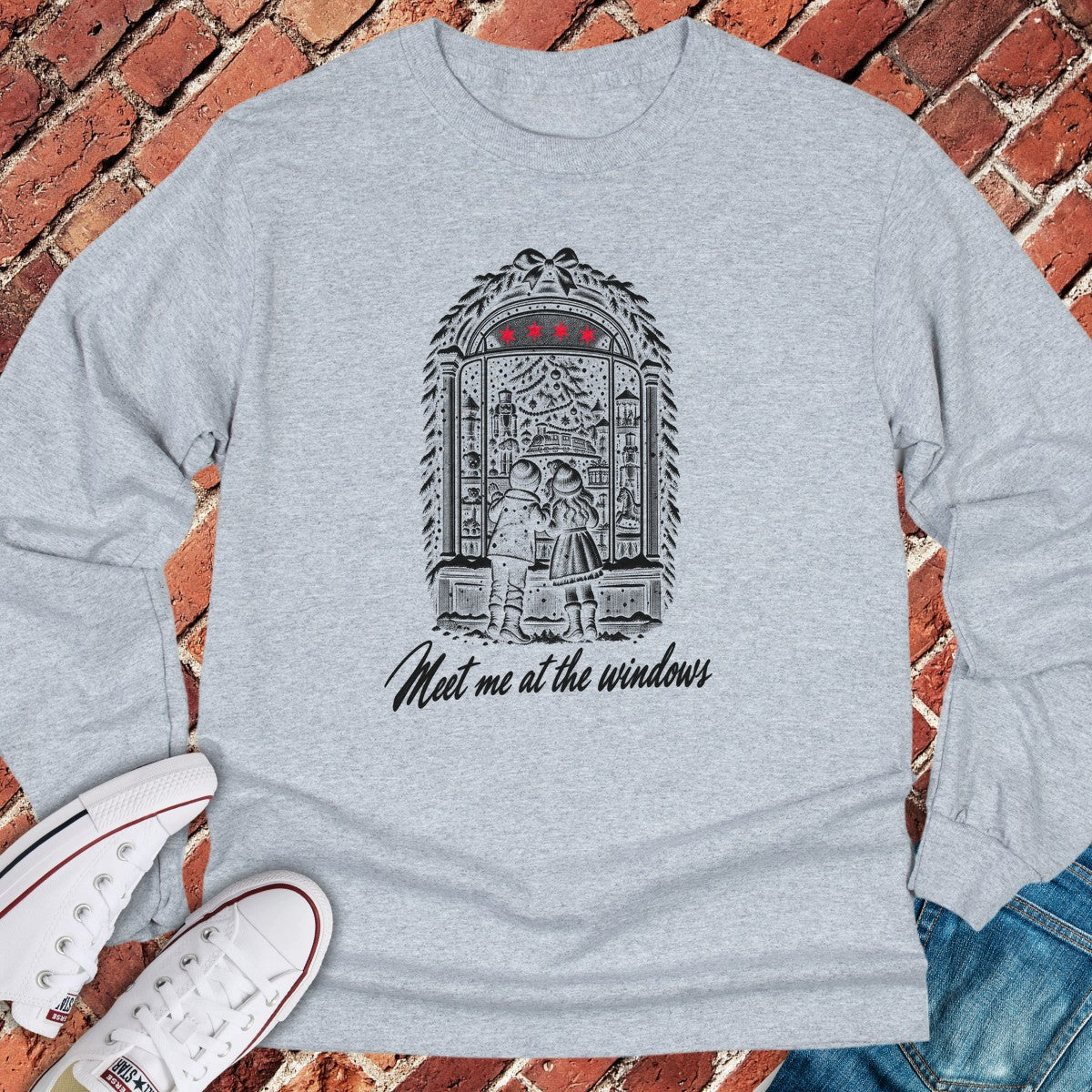 Holiday Windows Long Sleeve - Sport Grey