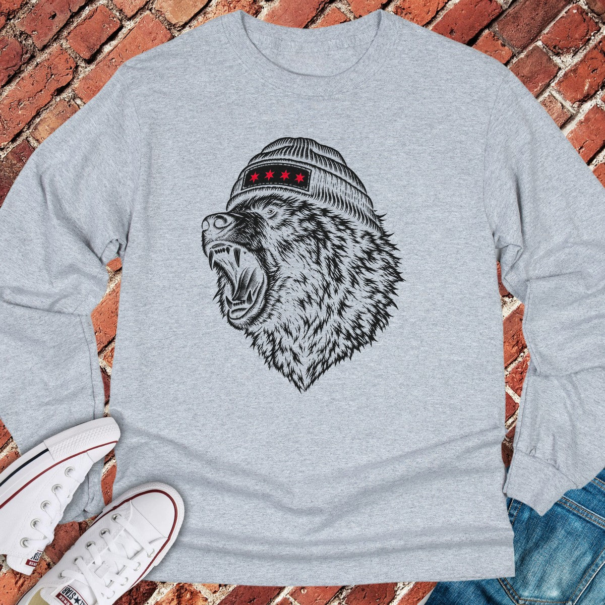 Bear Roar Long Sleeve - Sport Grey