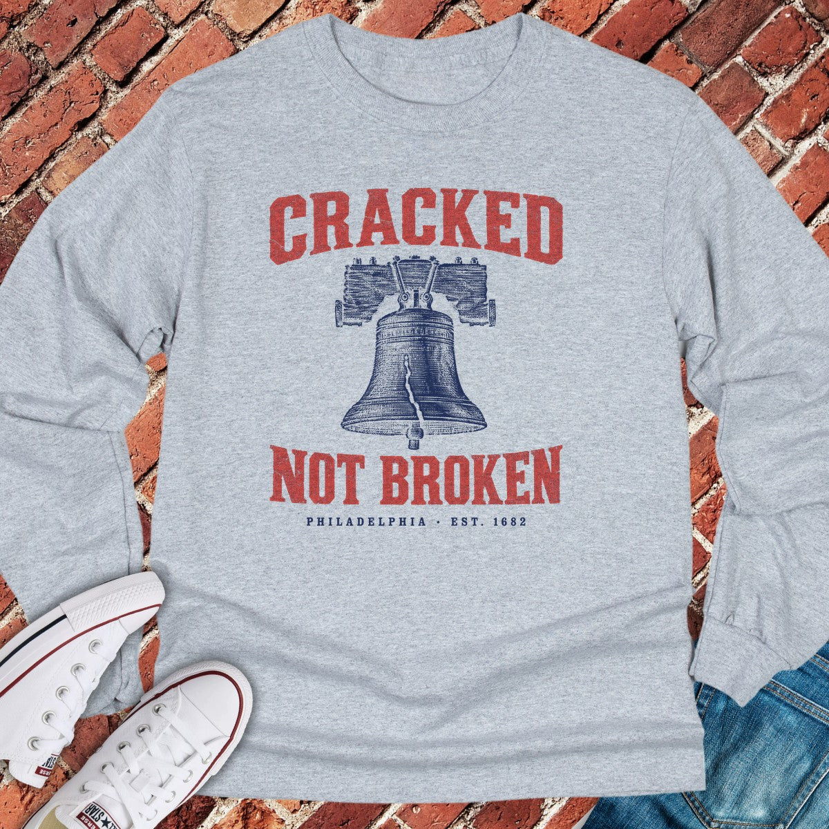 Cracked Bell Long Sleeve - Sport Grey