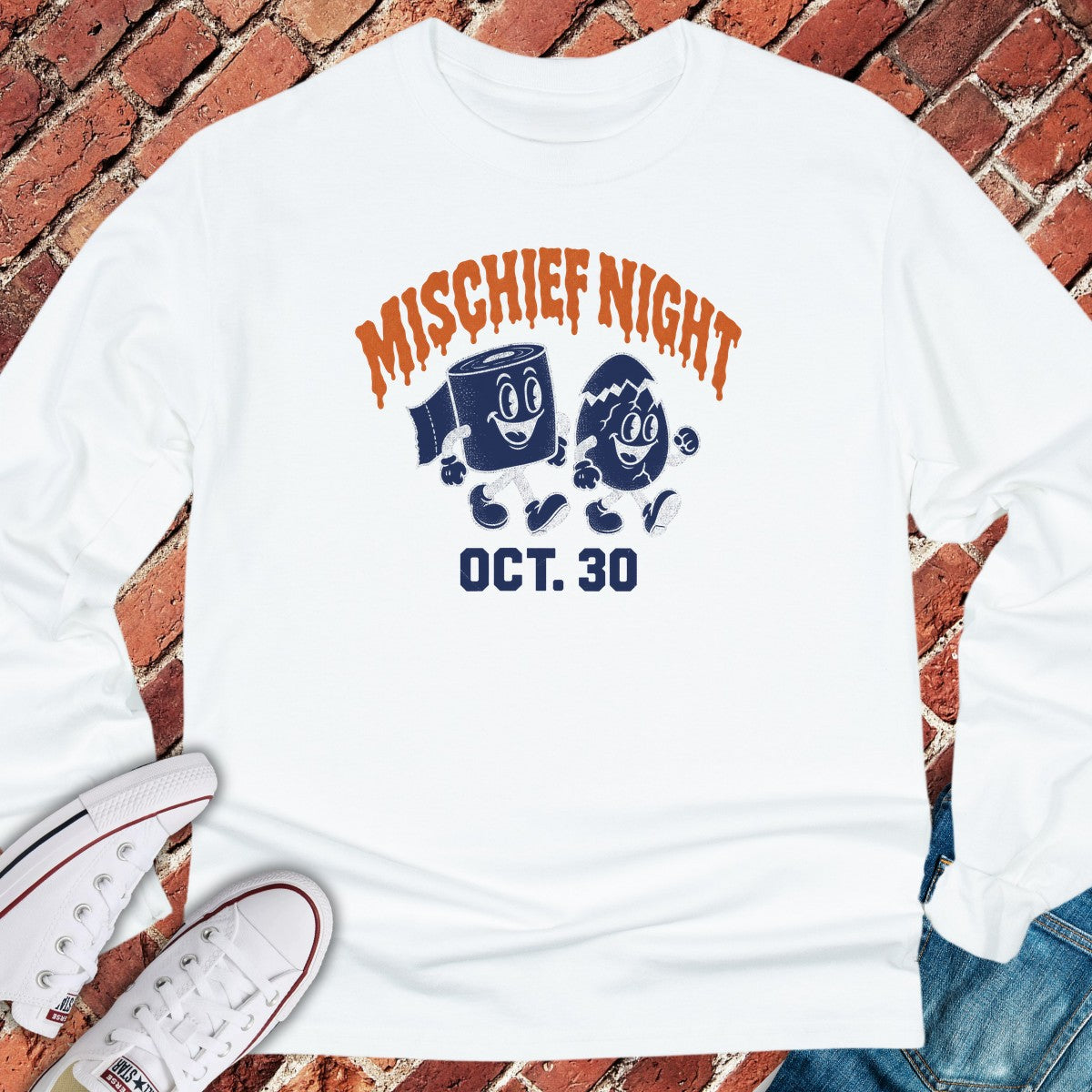 Mischief Night Long Sleeve - White