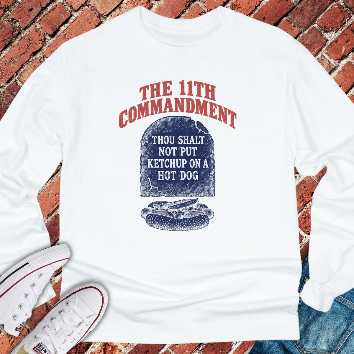 Eleventh Commandment Long Sleeve - White