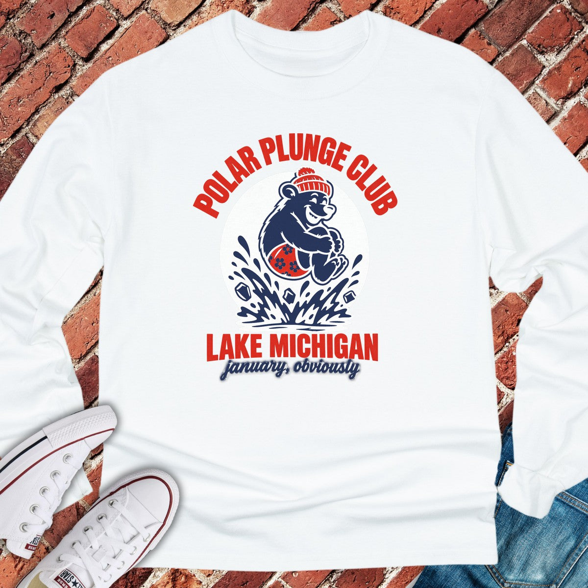 Polar Plunge Long Sleeve - White