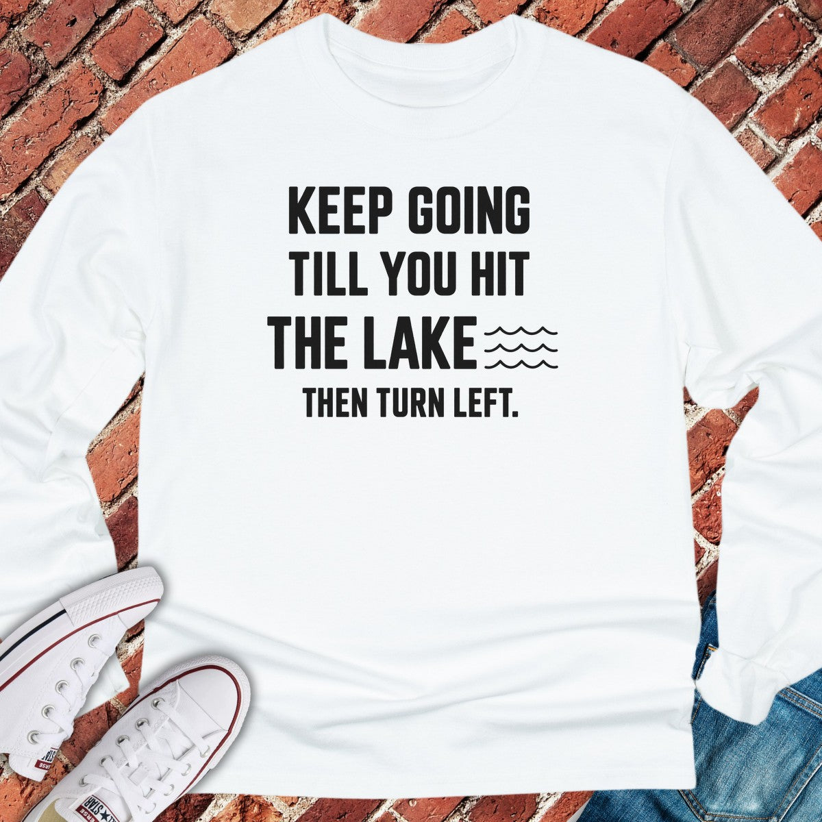 Turn Left Long Sleeve - White