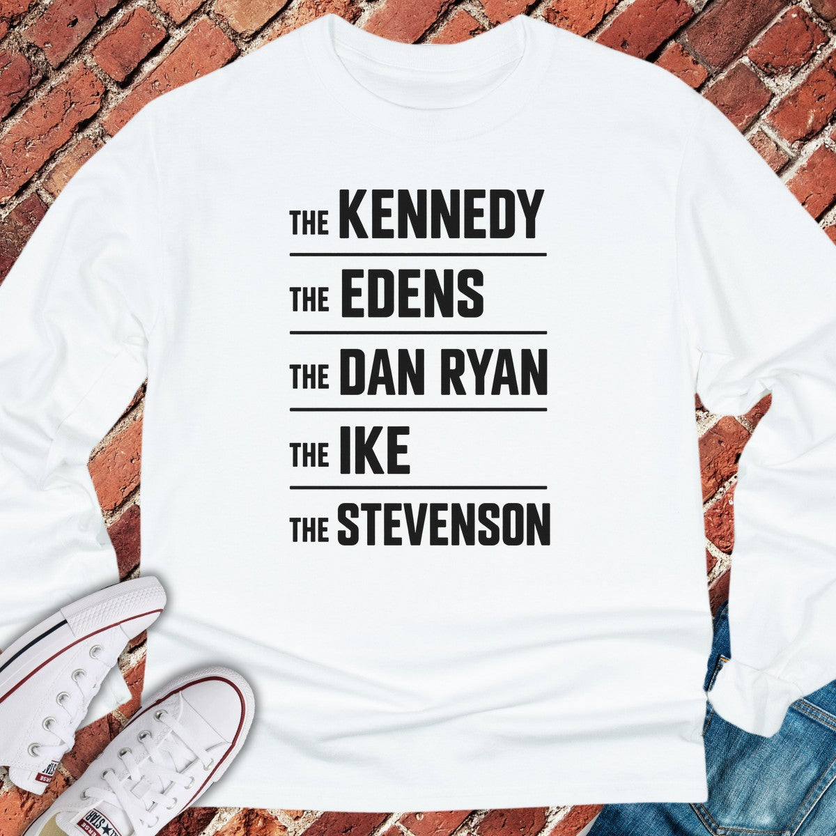 Chicago Expressways Long Sleeve - White