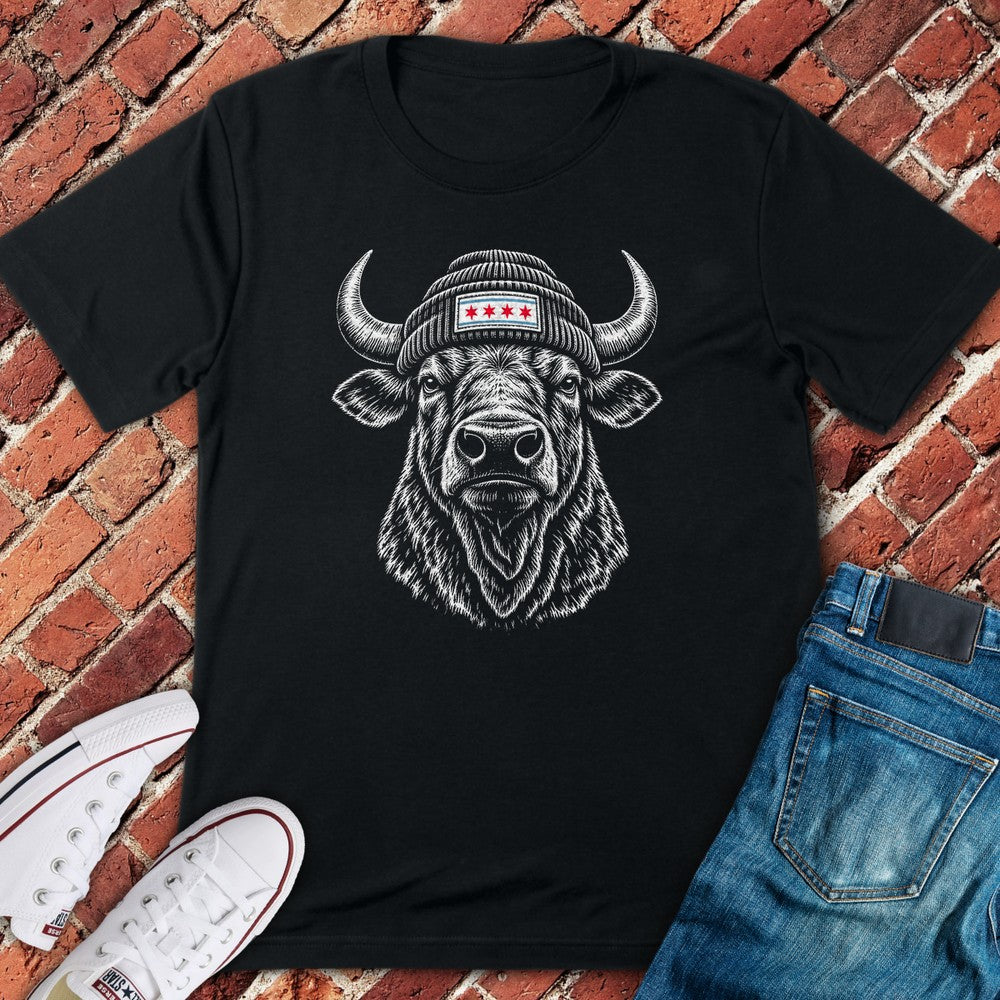 Beanie Bull T-Shirt - Black