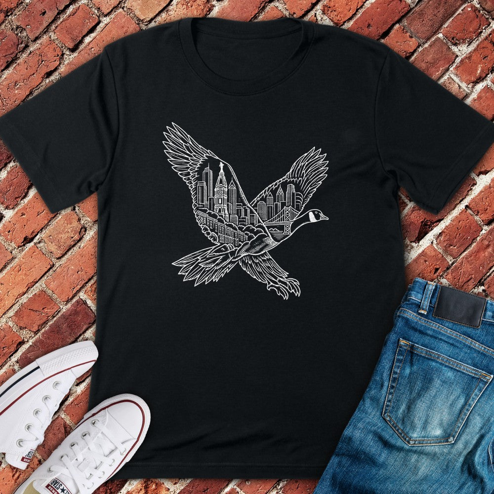 Skyline Goose T-Shirt - Black