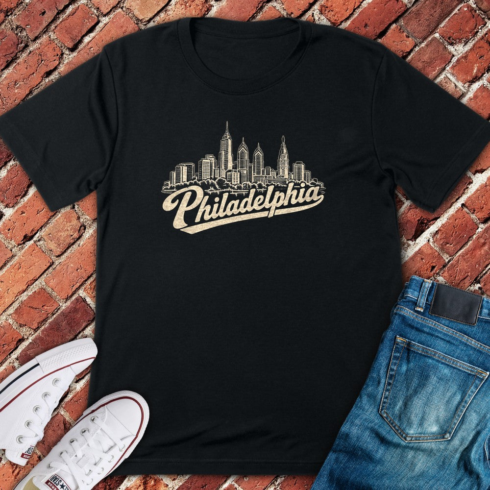 Script Skyline T-Shirt - Black