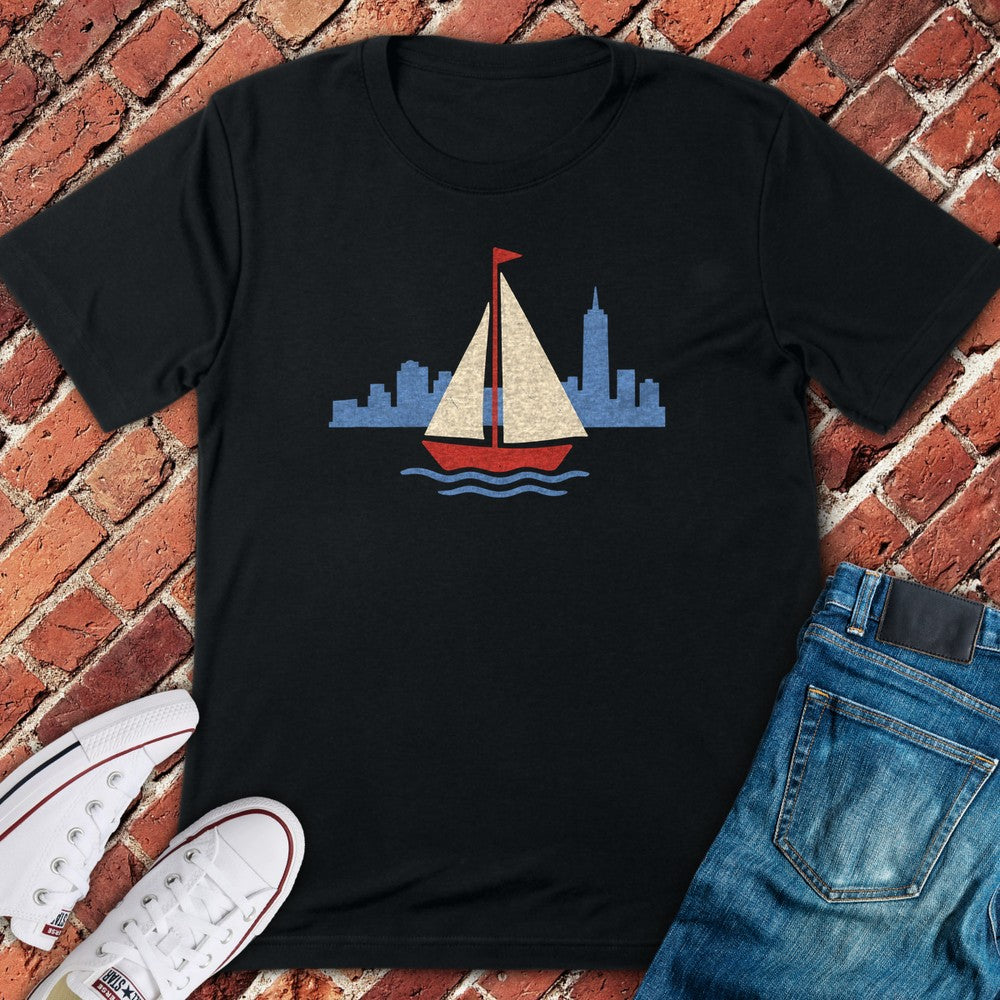 Charles Sailboat T-Shirt - Black