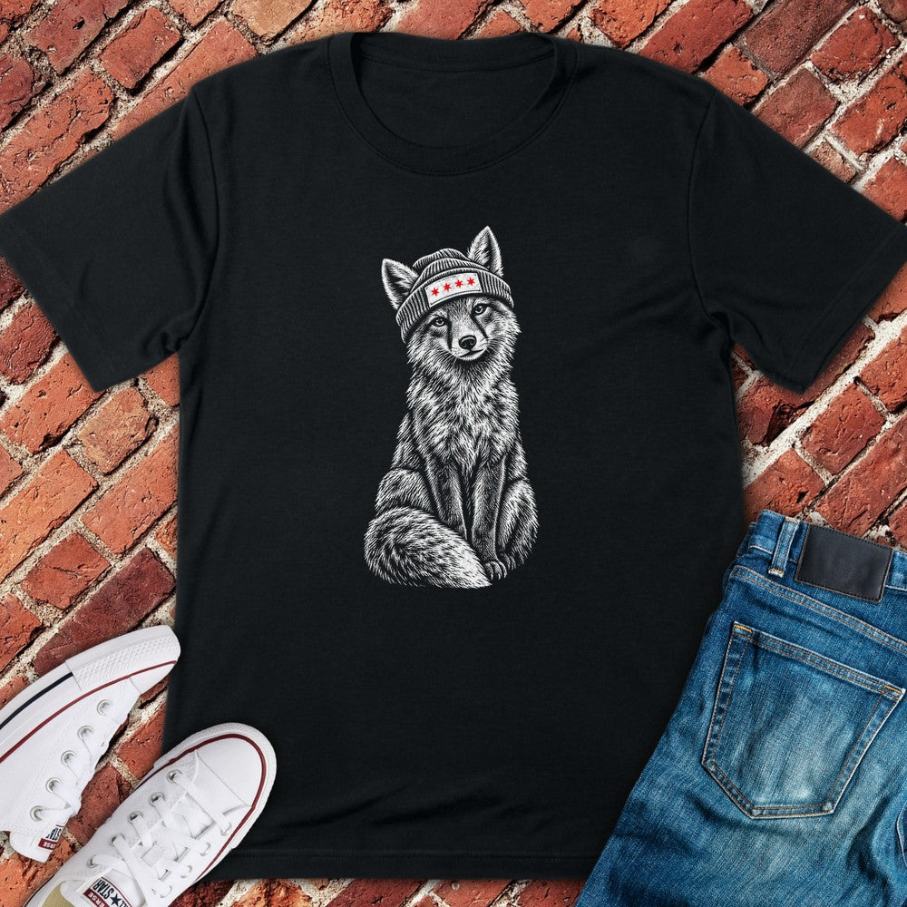 Beanie Fox T-Shirt - Black