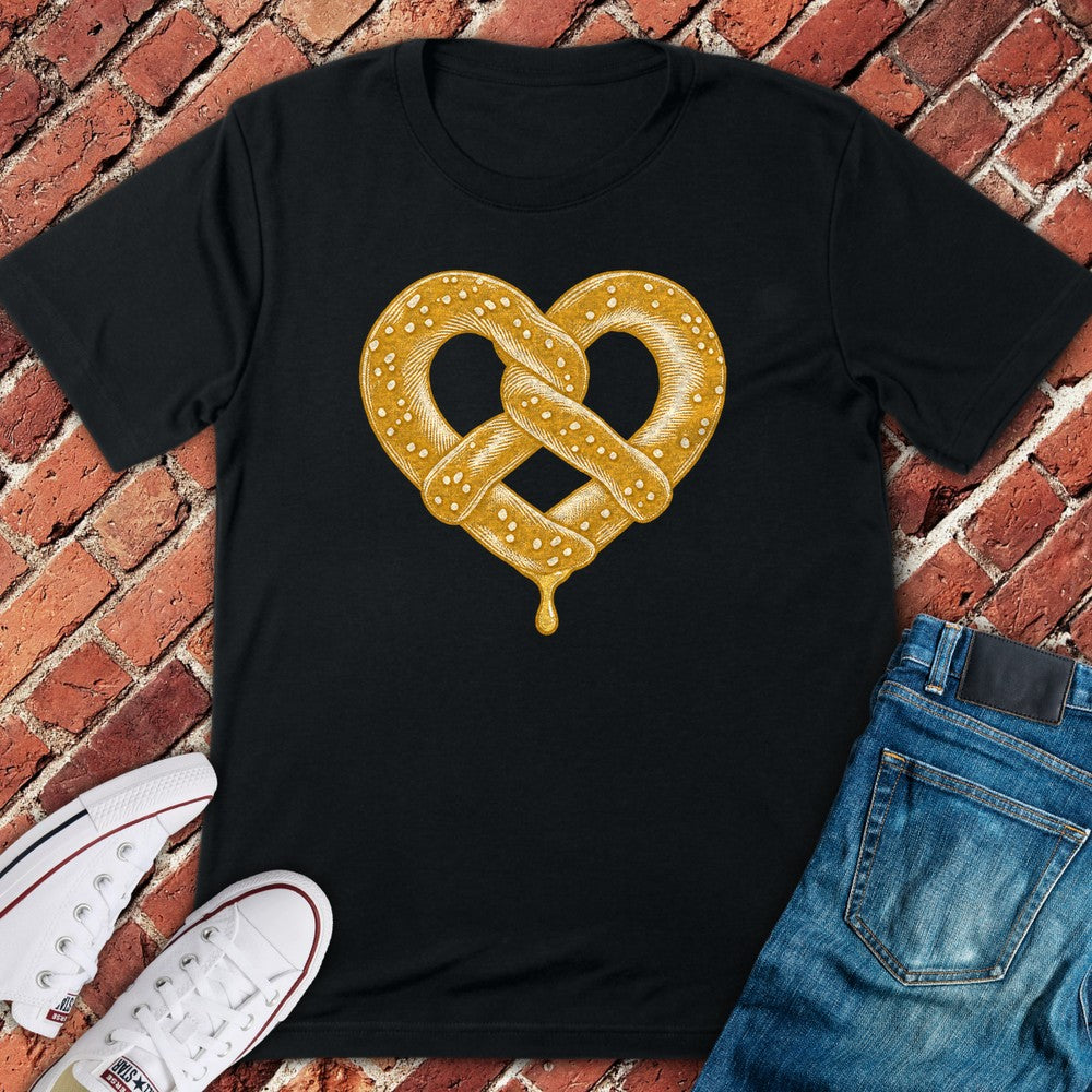 Pretzel Heart T-Shirt - Black