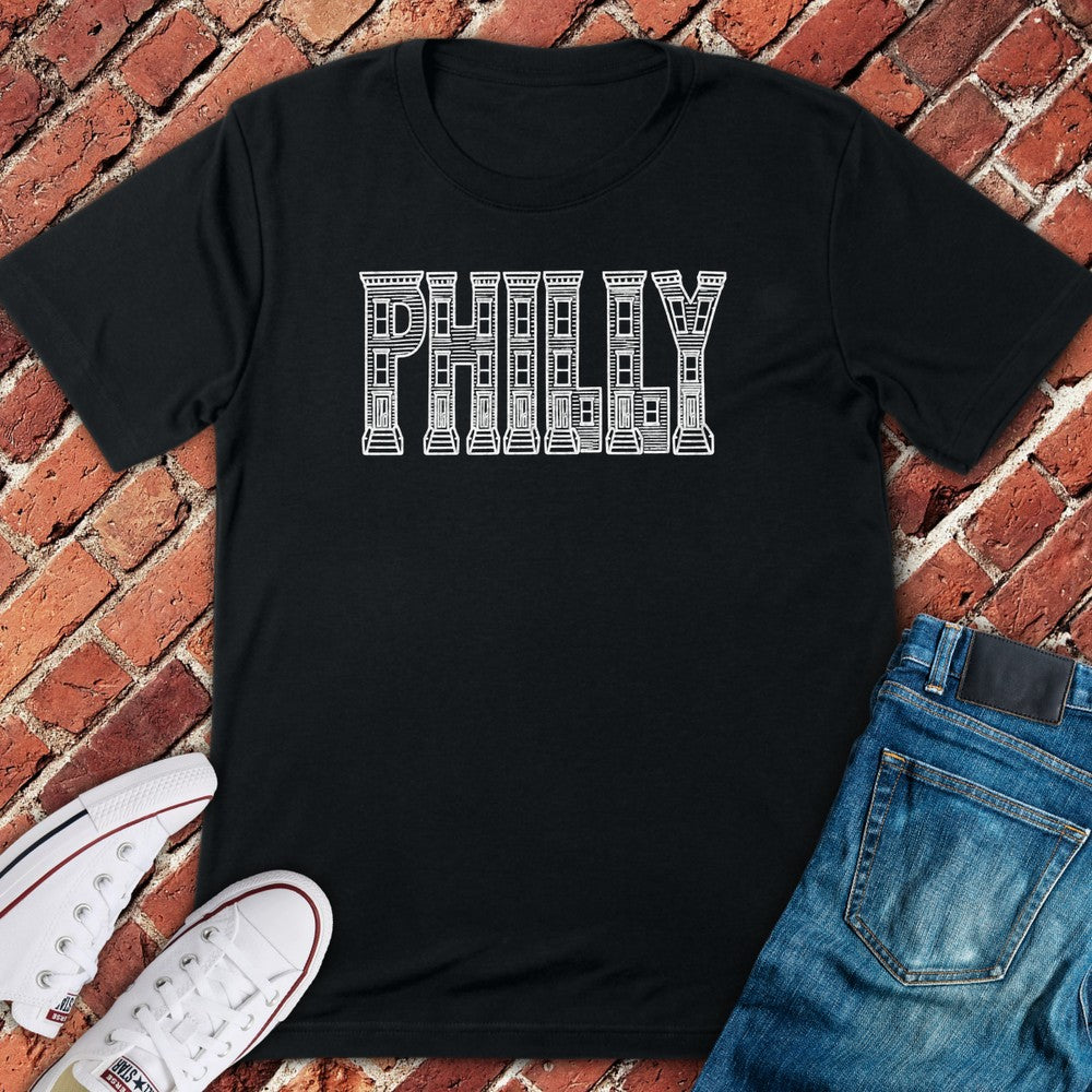 Rowhome Letters T-Shirt - Black