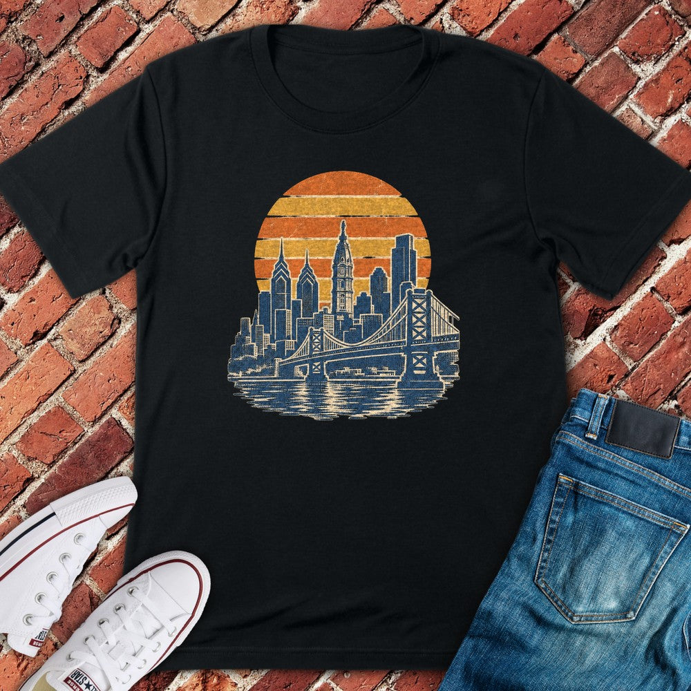 Sunset Skyline T-Shirt - Black