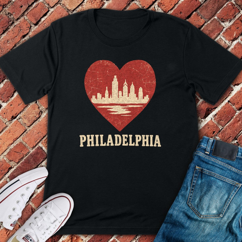 Skyline Heart T-Shirt - Black