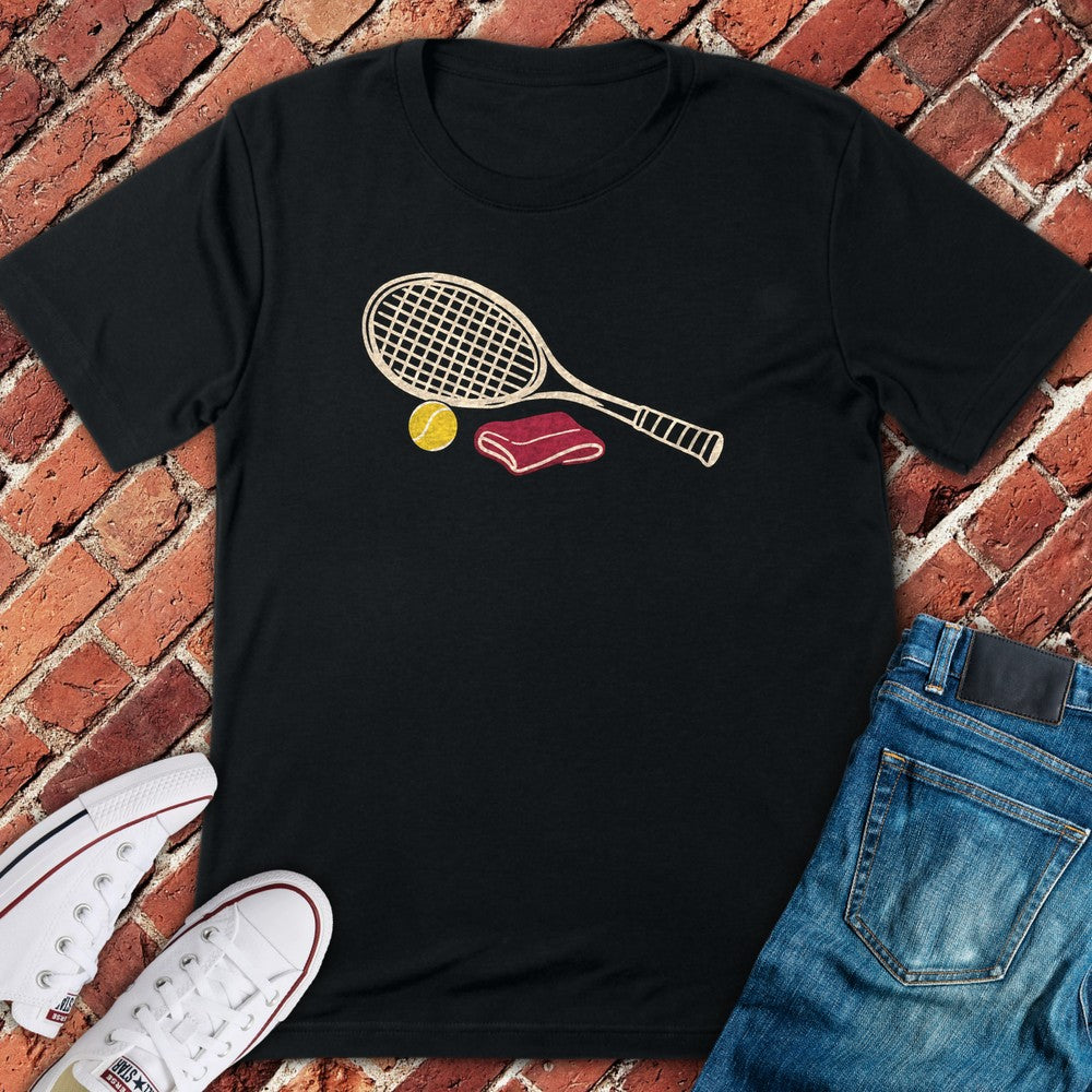 Wooden Racket T-Shirt - Black