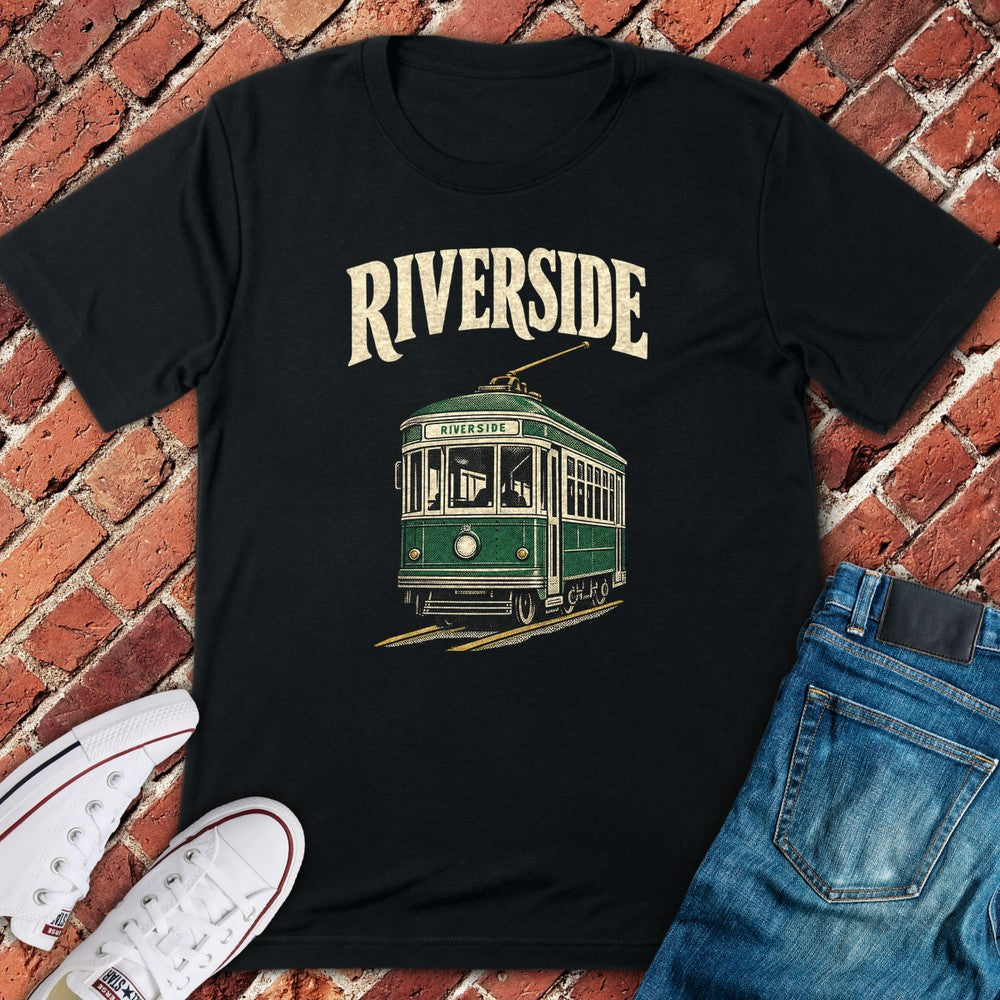 Green Trolley T-Shirt - Black