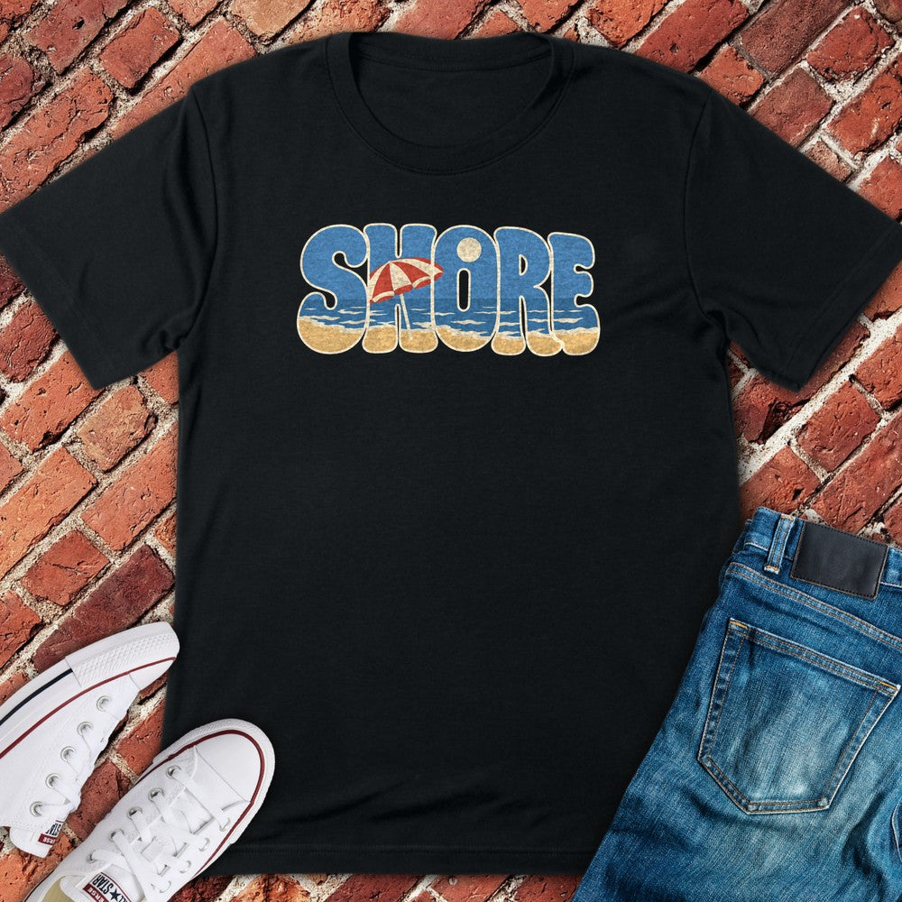 Shore Letters T-Shirt - Black