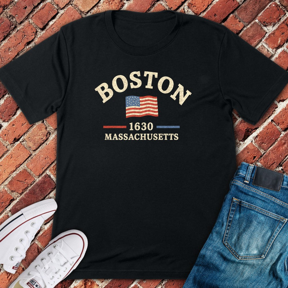 Boston Stripes T-Shirt - Black