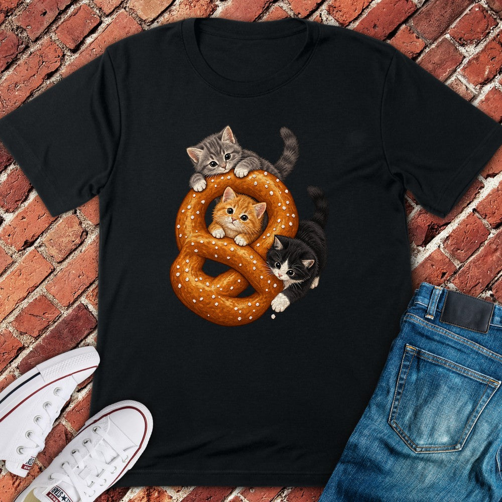 Pretzel Cats T-Shirt - Black