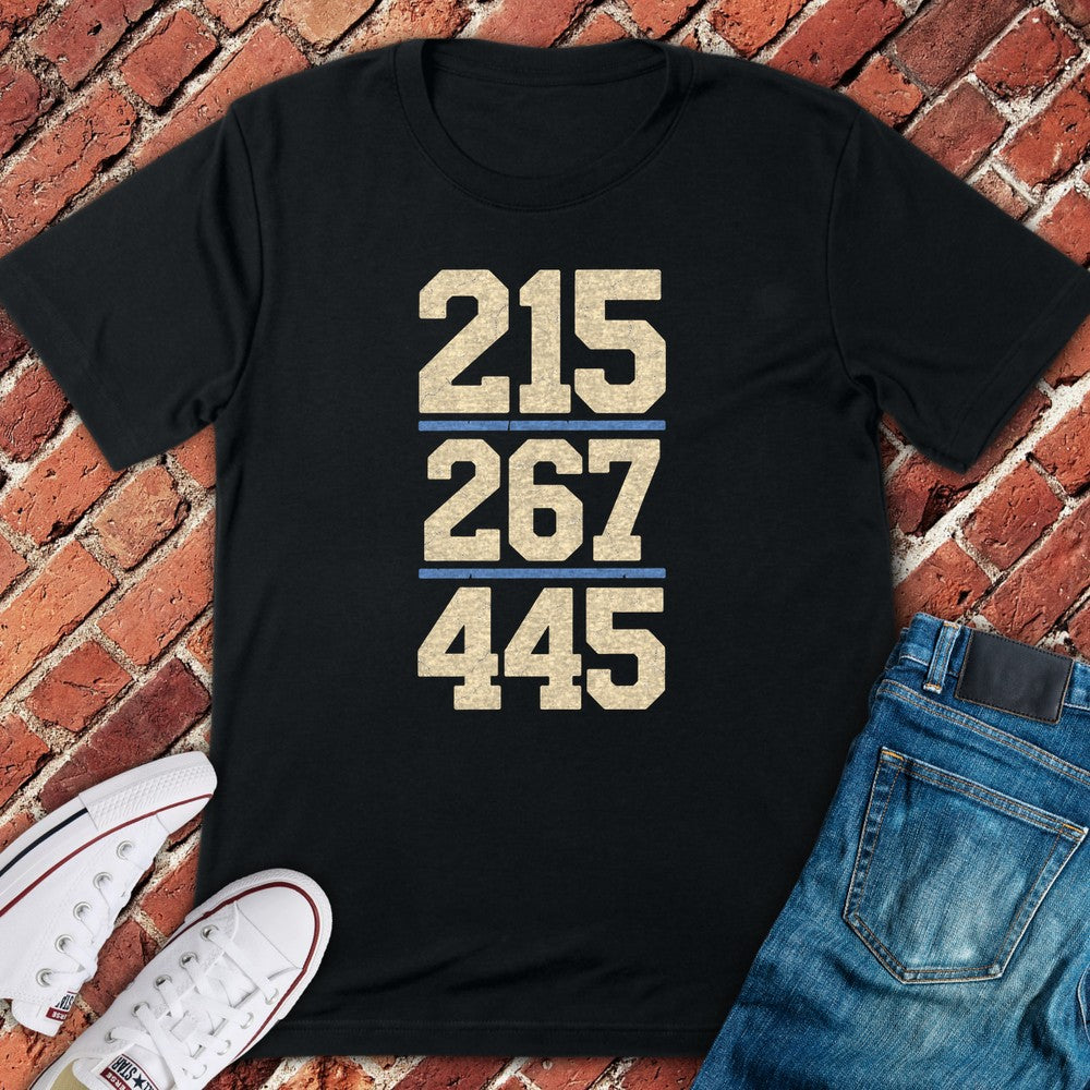 Area Codes T-Shirt - Black