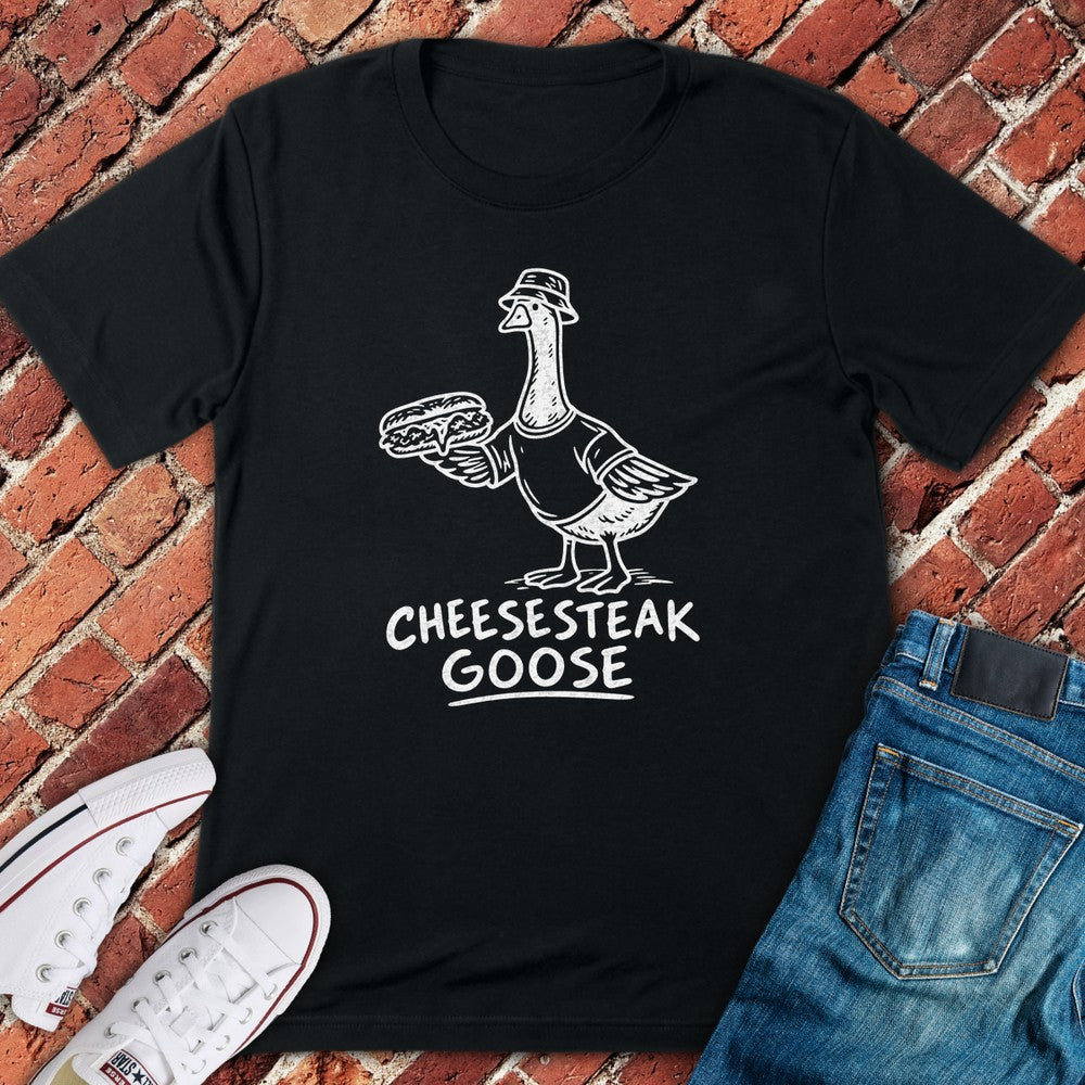 Cheesesteak Goose T-Shirt - Black