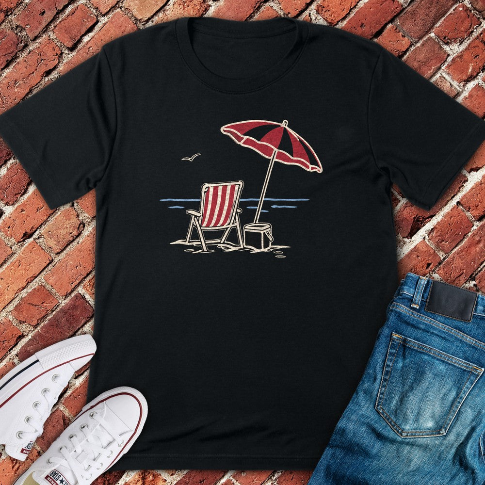 Beach Chair T-Shirt - Black