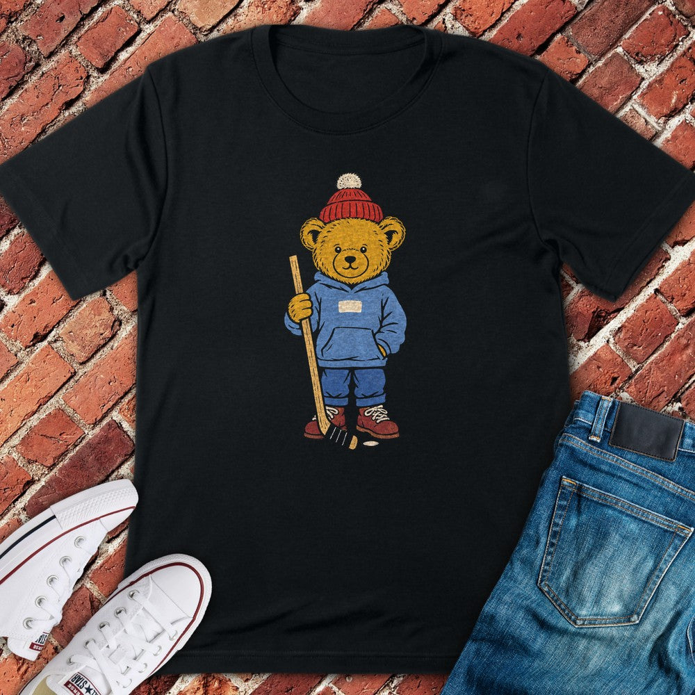 Hockey Teddy T-Shirt - Black