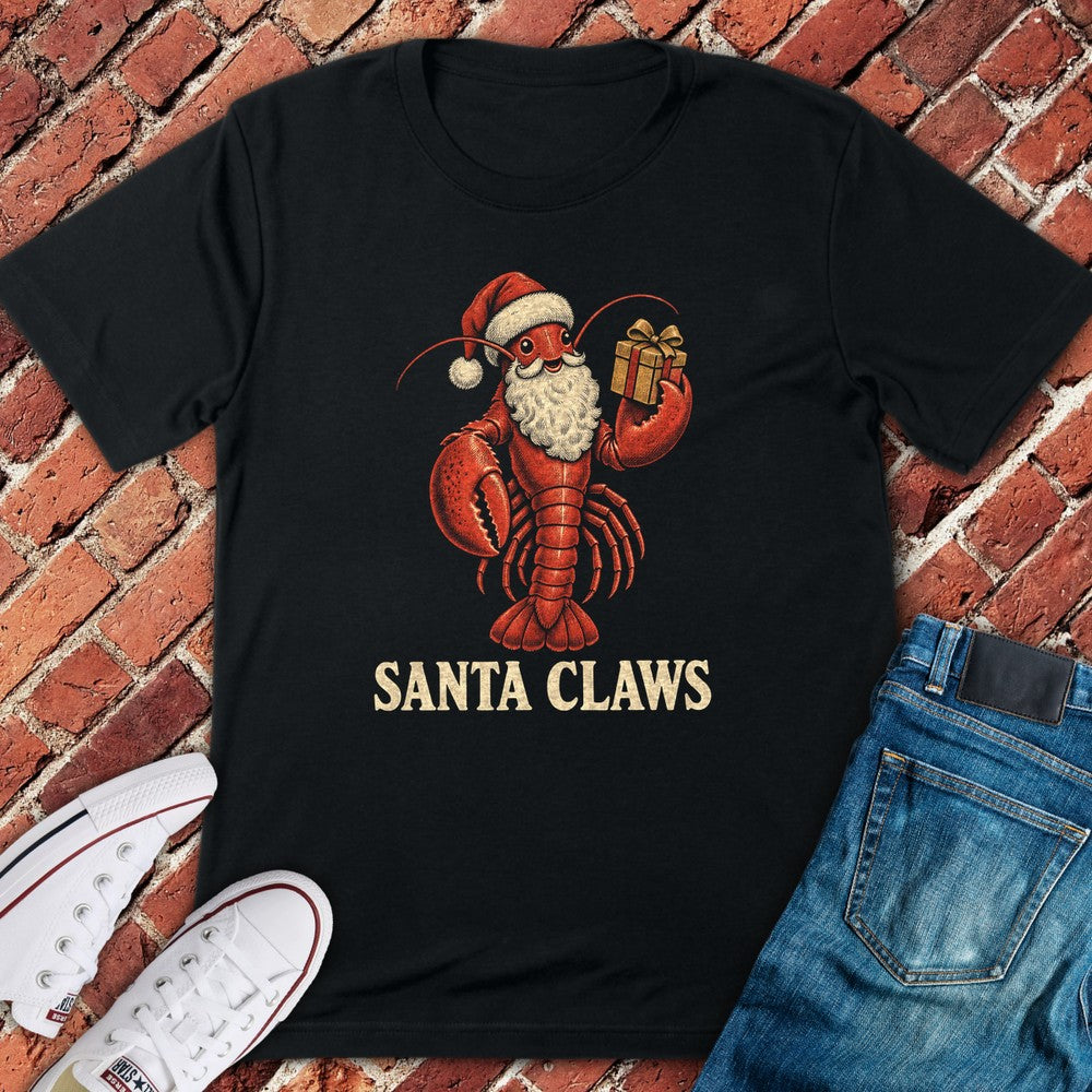 Santa Claws T-Shirt - Black
