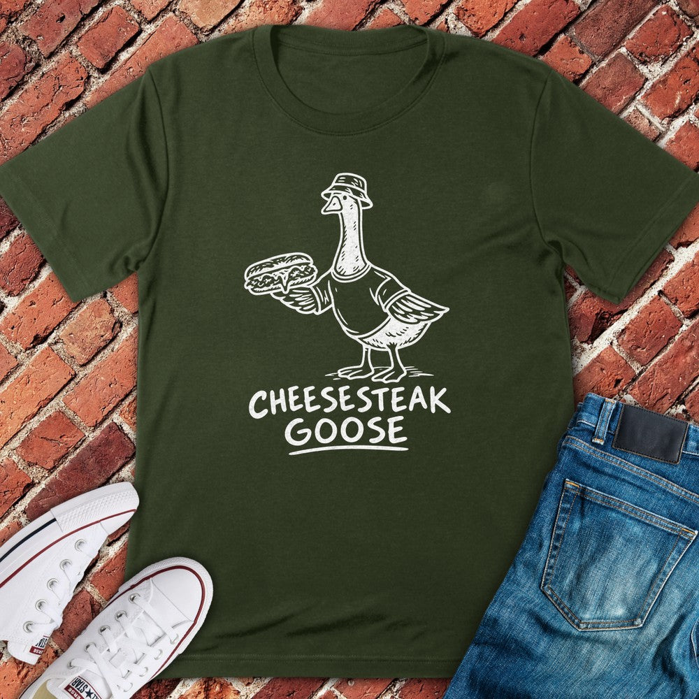 Cheesesteak Goose T-Shirt - Military Green