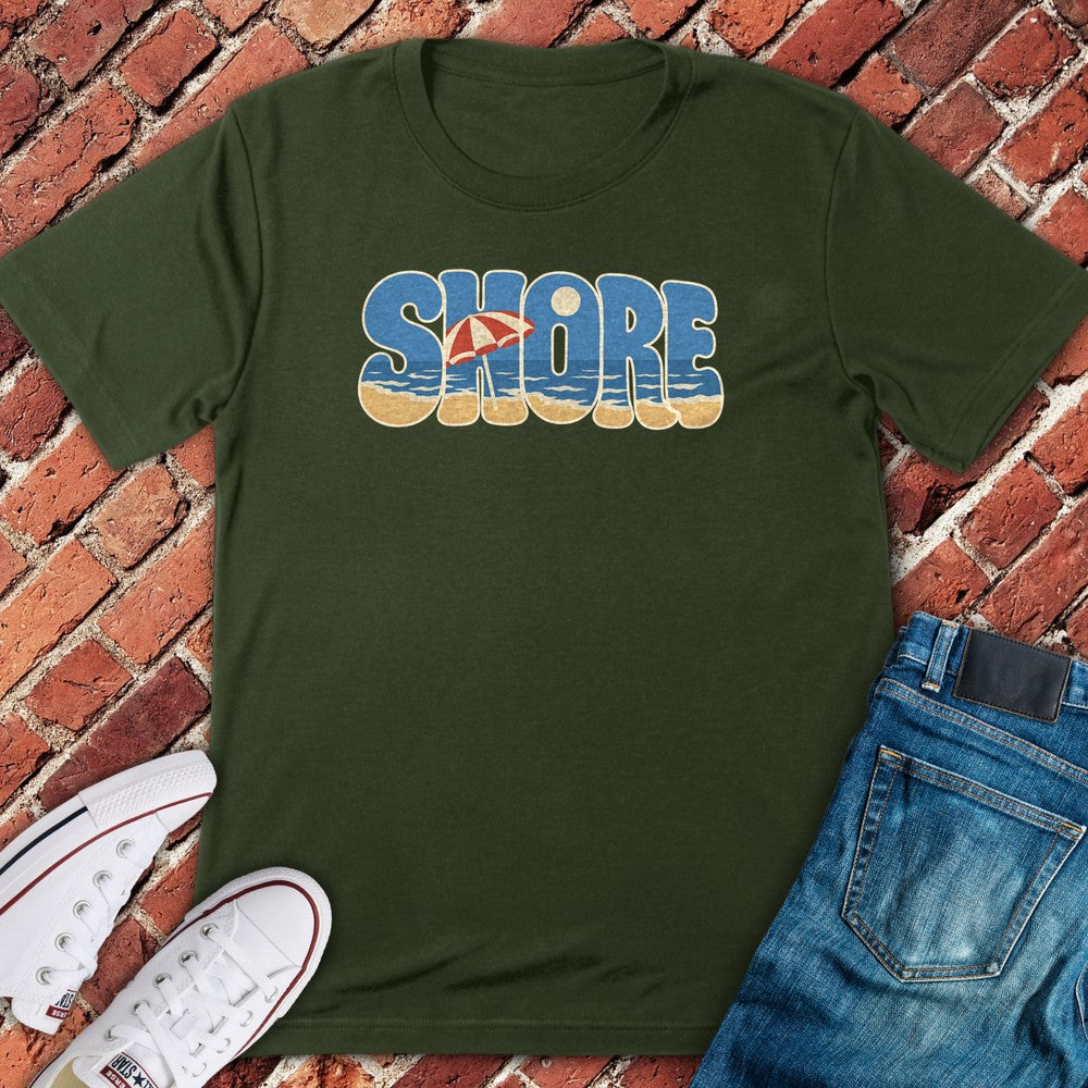 Shore Letters T-Shirt - Military Green