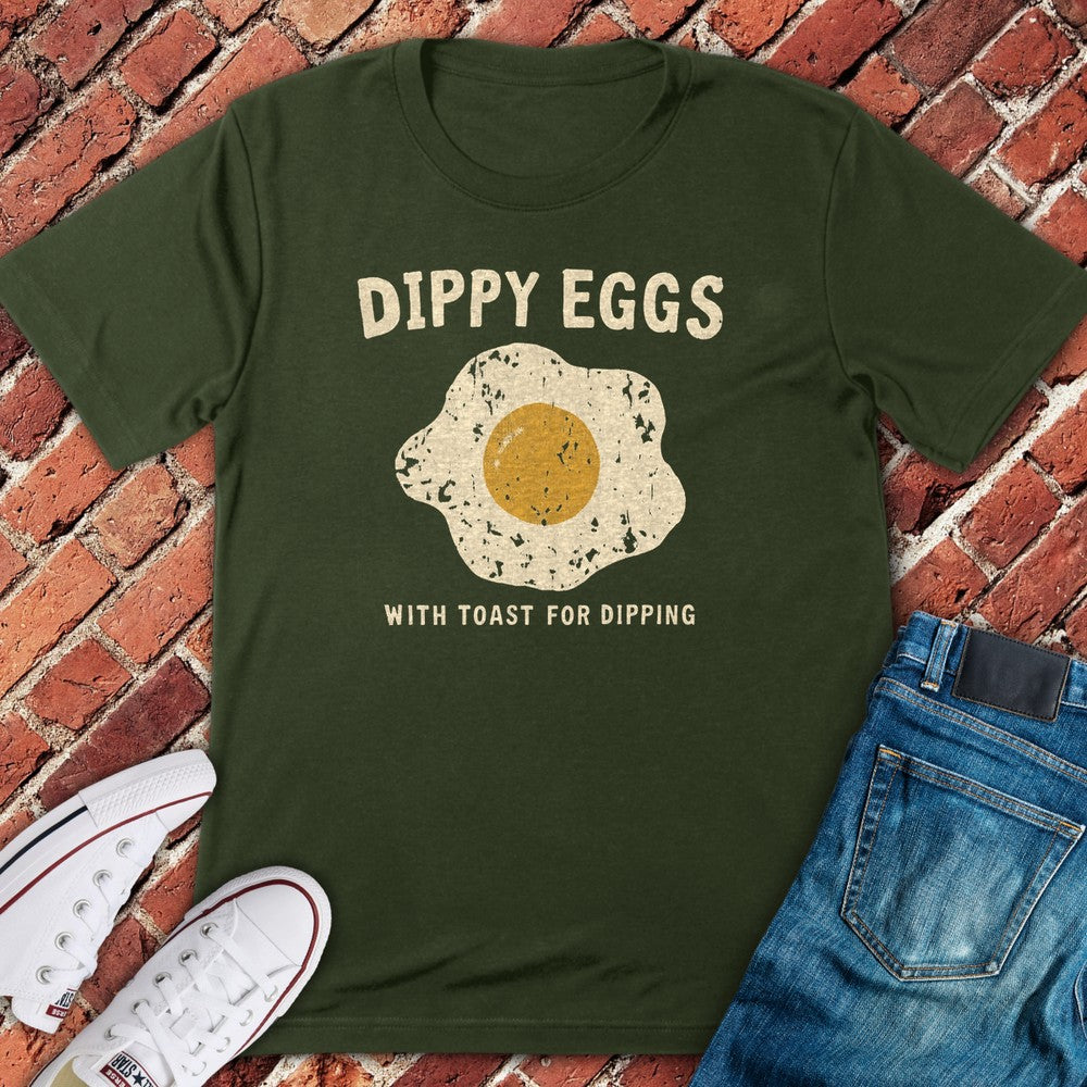 Dippy Eggs T-Shirt - Military Green