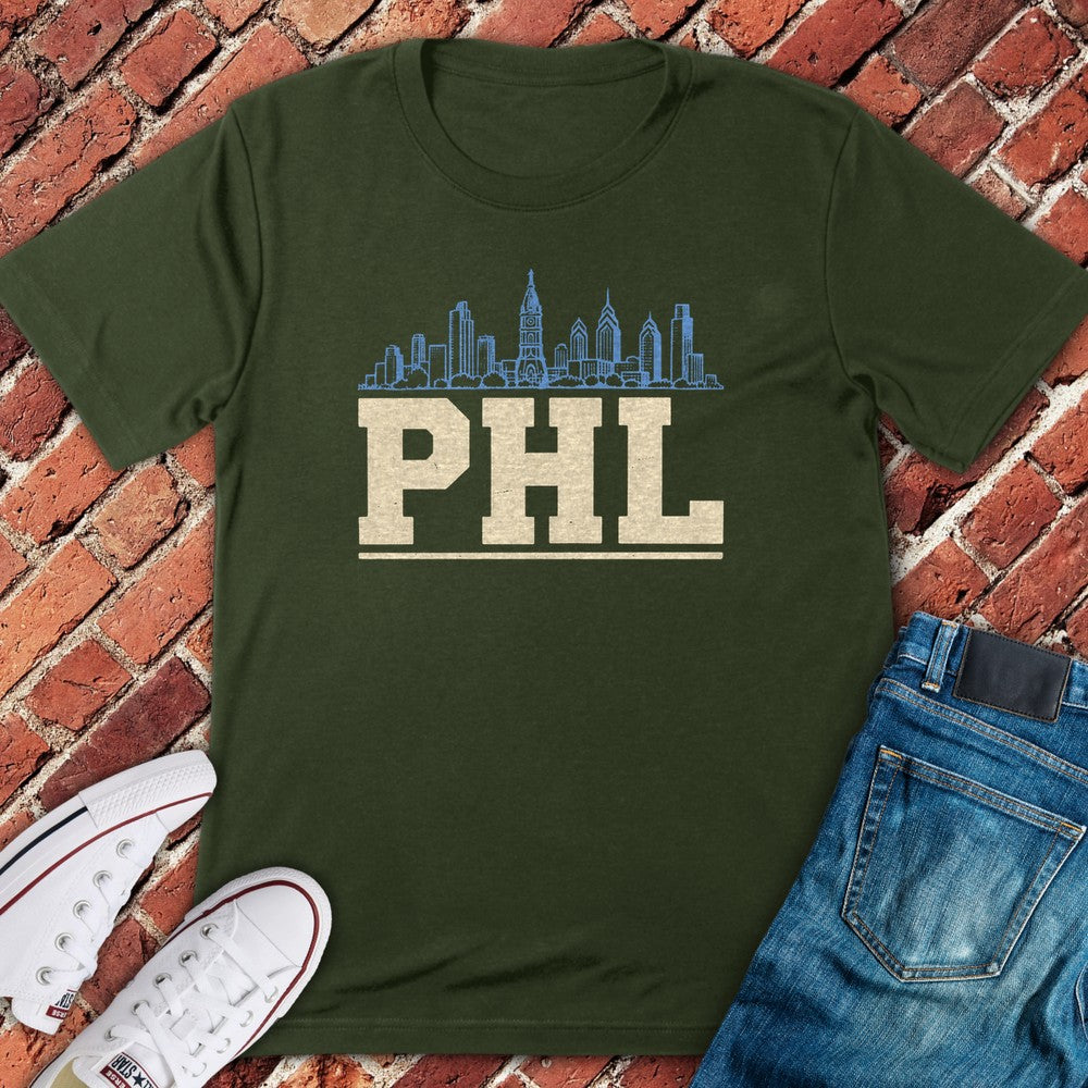 PHL Skyline T-Shirt - Military Green