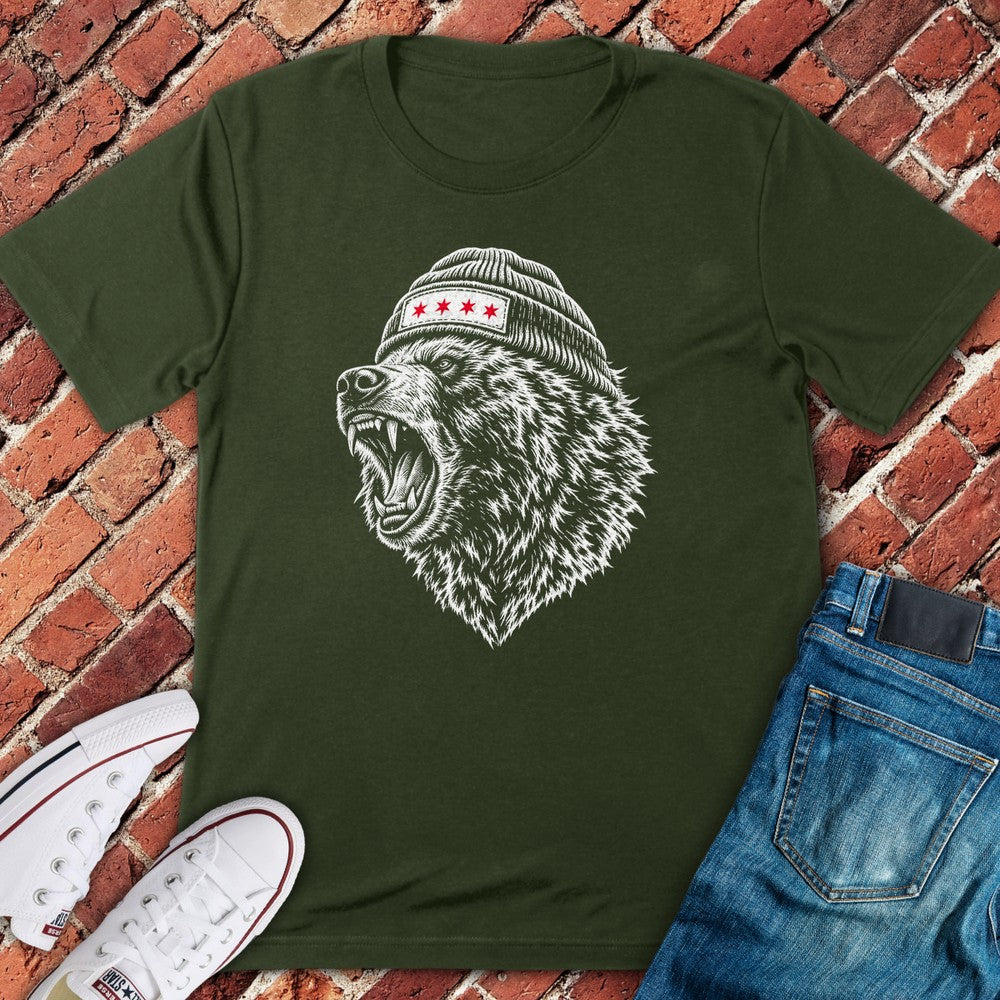 Bear Roar T-Shirt - Military Green